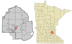 Location of Woodlandwithin Hennepin County, Minnesota