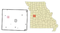 Location of Hartwell, Missouri