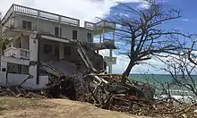 Home in Rincón, Puerto Rico destroyed by Hurricane Maria (2017)