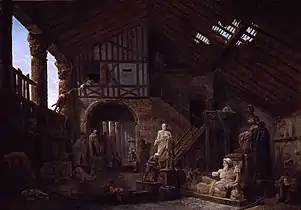 Studio of an Antiquities Restorer in Rome (1783), 101 x 143&nbsp;cm., Toledo Museum of Art