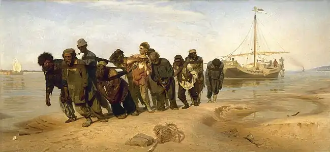 Barge Haulers on the Volga (1870–73), by Ilya Repin