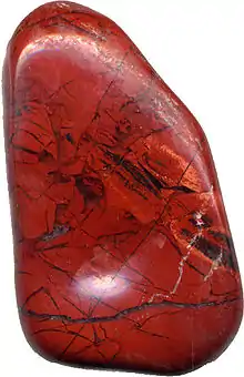 Brecciated red jasper tumbled smooth, 1&nbsp;in (2.5&nbsp;cm)