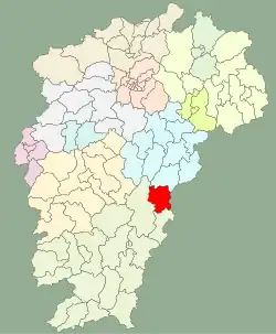 Location in Jiangxi