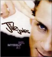 Jones presses his fingers to the right side of his head