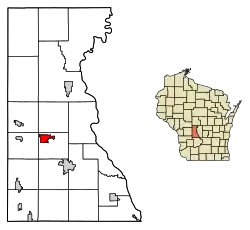 Location of New Lisbon in Juneau County, Wisconsin.