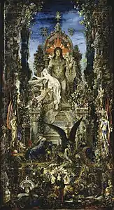 Jupiter and Semele (1894–95), 212 x 118&nbsp;cm, Musée Gustave Moreau