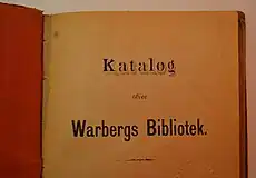 Catalogue for Varberg Library, 1890.
