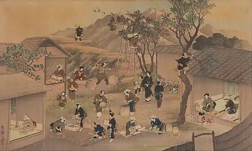 Padded silk panel from a set of four