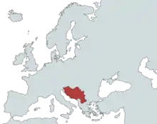 Map of the Kingdom of Slovenes, Croats and Serbs.