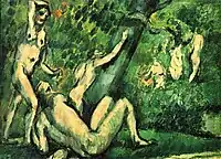 Paul Cézanne 1876–77, Bathers, oil on canvas, 15 x 19&nbsp;cm, Private collection