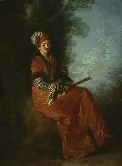 Antoine Watteau, The Dreamer, c.&nbsp;1712–1717, oil on panel, Art Institute, Chicago