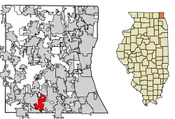 Location of Kildeer in Lake County, Illinois