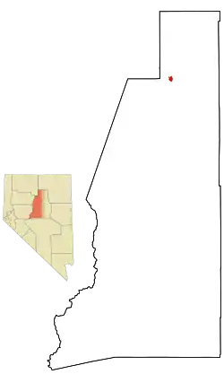 Location of Battle Mountain, Nevada