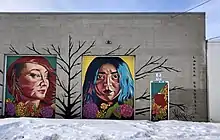 Canadian Art commissioned mural at the back of the DC3 Art Projects Gallery (10567 111 St NW, Edmonton)