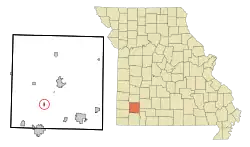 Location of Freistatt, Missouri