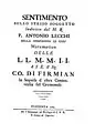 Sentimento sullo stesso soggetto in sequela d'altra controversia sul Cremonese, 1764