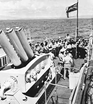Limbo ASW mortar on HMNZS Taranaki (F148) c1963