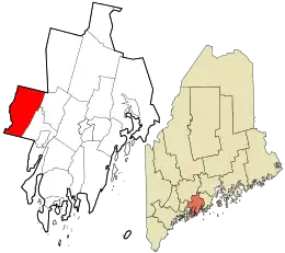 Location in Lincoln County and the state of Maine.