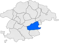 Map showing location within Ripollès