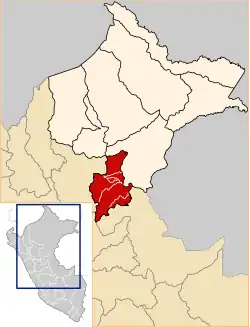 Location of Ucayali in the Loreto Region