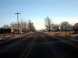 Looking south along State Route 87 in Upalco, December 2008