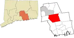 Haddam's location within the Lower Connecticut River Valley Planning Region and the state of Connecticut