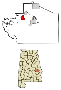 Location in Macon County, Alabama