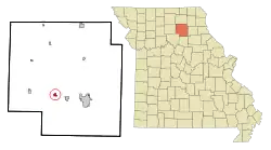 Location of Callao, Missouri