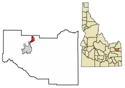 Location in Madison County, Idaho