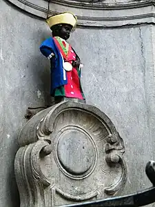 Manneken Pis during the Meyboom