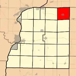 Location in Hancock County