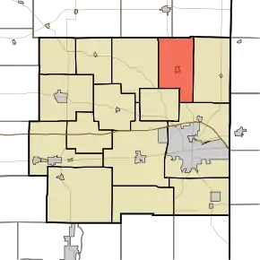 Location in Wayne County