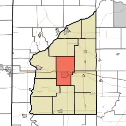 Location of Van Buren Township in Fountain County