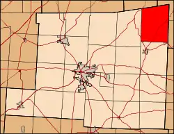 Location of Jefferson Township in Knox County.