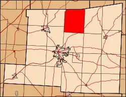 Location of Pike Township in Knox County.