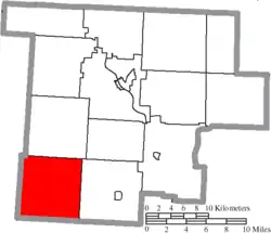 Location of Homer Township in Morgan County