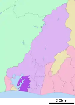 Location of Nishi-ku in Shizuoka