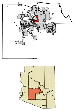 Location in Maricopa County, Arizona