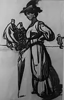 Maxime Dethomas: original in-text Illustration p. 40, Henri de Régnier's Esquisses Vénitiennes (1906).