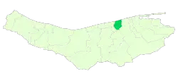 Location of Juybar County in&nbsp;Mazandaran&nbsp;province