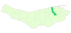 Location of Miandorud County in&nbsp;Mazandaran&nbsp;province