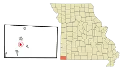 Location of Lanagan, Missouri