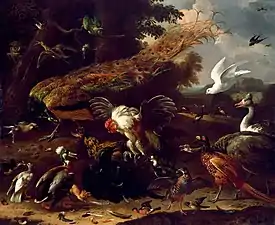 The Crow Exposed (ca. 1680), oil on canvas, 170.2 × 211.5&nbsp;cm., Museum of Fine Arts, Houston