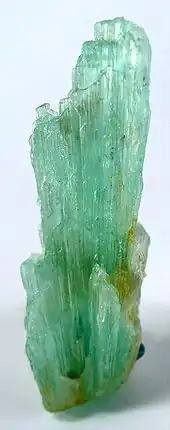 Metavauxite, a rare member of the vauxite group. Siglo XX Mine, Llallagua, Bolivia. Size: 4.2 x 1.2 x 1.1&nbsp;cm.