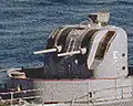 Enclosed twin Mark&nbsp;33 Mod.&nbsp;13 aboard USS&nbsp;Bronstein.