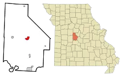 Location of Versailles, Missouri