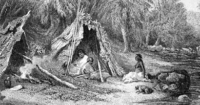 Image 11Indigenous Australian camp by Skinner Prout, 1876 (from History of agriculture)