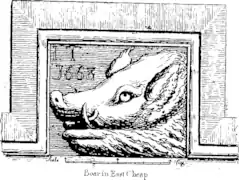 The old sign of the Boar's&nbsp;Head