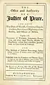 George Webb's 1736  office of "Justice of Peace"