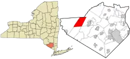 Location in Orange County and the state of New York.